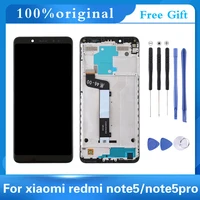 5 99 original for xiaomi redmi note 5 lcd screen for redmi note 5 pro lcd display with frametouch screen panel digitizer