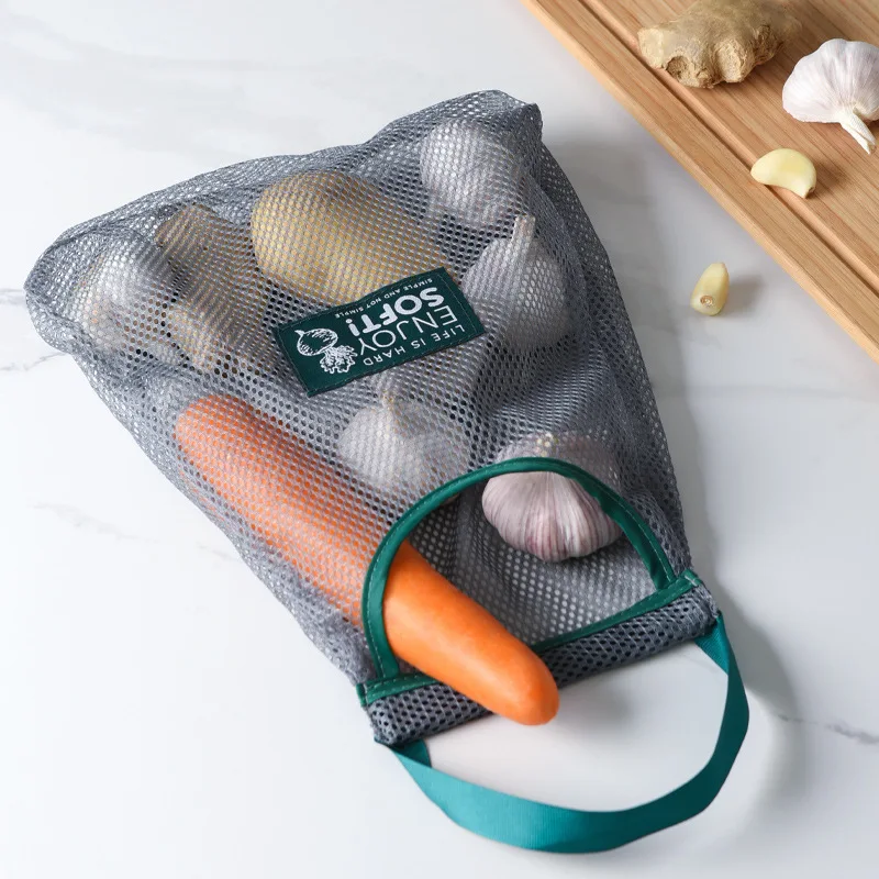 

Creative Vegetable Onion Potato Storage Hanging Bag Hollow Breathable Mesh Bag Kitchen Garlic Ginger Mesh Storage Bag