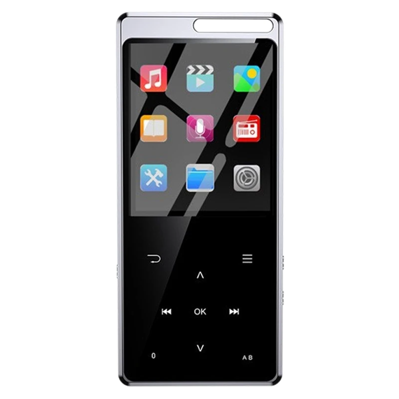

K7 музыкальный плеер 2,4 дюймов цветной экран Пресс MP3 цинковый сплав Bluetooth MP4 видео плеер с функцией FM-радио