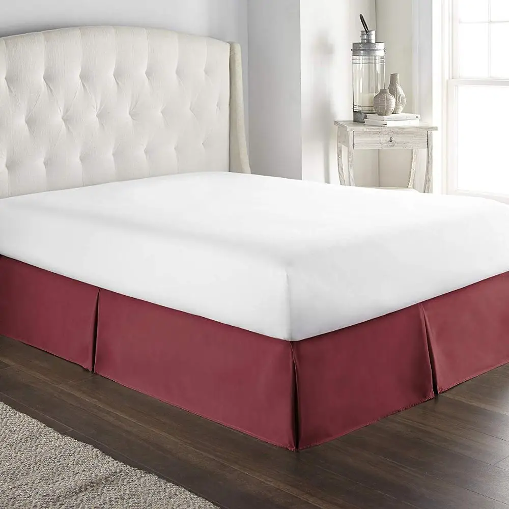 Fashion American Style Dust Ruffle Pleated Tailored Bed Skirt Queen /King /Full/Twin Size 14 inch Drop Wrinkle &amp Fade Resistant | Дом и сад