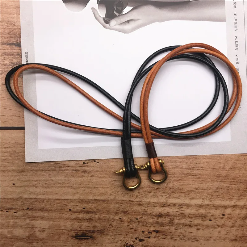 Кожаный шнурок для ожерелья с прочным крючком брелок ключей держатель стильный и
