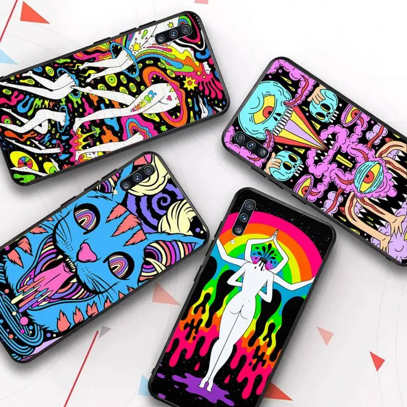 

Colourful Psychedelic Trippy Art Phone Case for Samsung Galaxy A51 30s a71 Soft Silicone Cover for A21s A70 10 A30 Capa