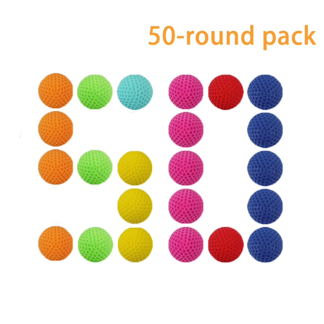 100pcs Round Refill Foam Seven Color Mixed Bullet Balls Compatible For XVIII-6000/MXVI-4000/MXVII-10K Apollo Toy Boys Gift | Игрушки и