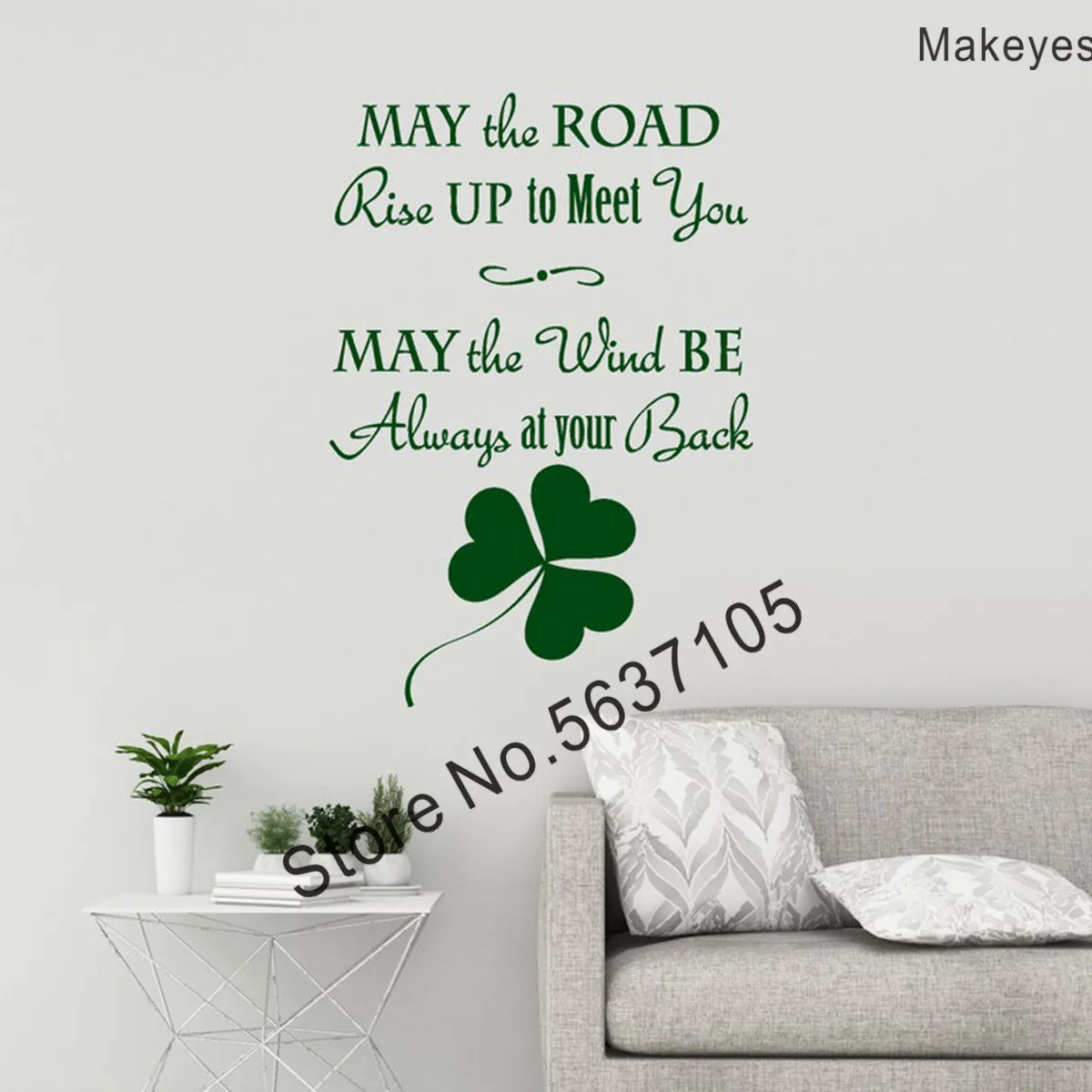 Виниловые наклейки на стену Makeyes Old Irish Blessing домашние Наклейки стены для гостиной