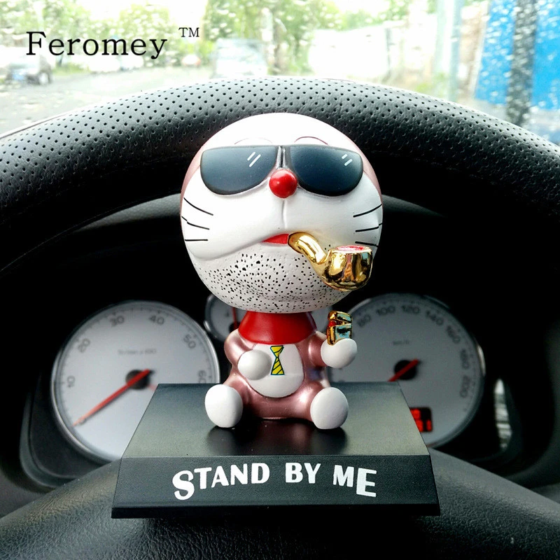 

Japan Doraemon Cosplay Action Figure Dolls Doraemon Bobble Head Doll Car Deco Model Toy Birthday Gift