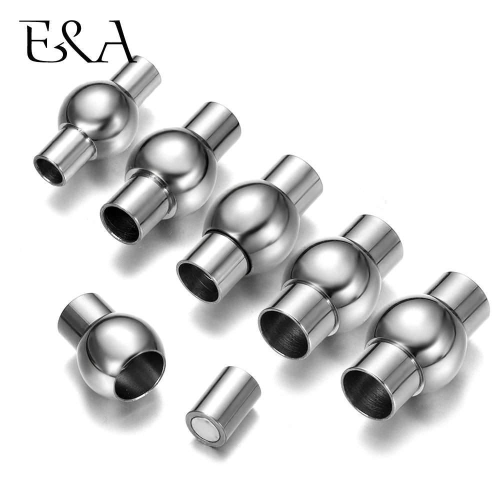 

4pcs Stainless Steel Magnetic Clasp Leather Cord Clasps Bracelet Strong Magnet Buckle DIY Components Jewelry Making Accessories