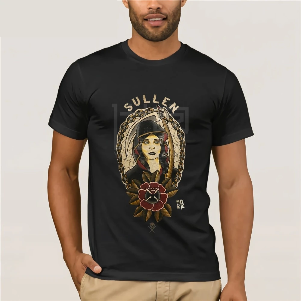 Sullen Мужская футболка cambers Reaper черная 5XL одежда в стиле хип-хоп хлопковая с