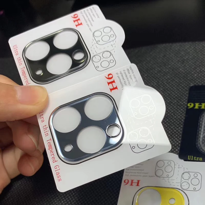 Закаленное 3d-стекло с полным покрытием для объектива камеры iPhone 11 Pro Max цветные