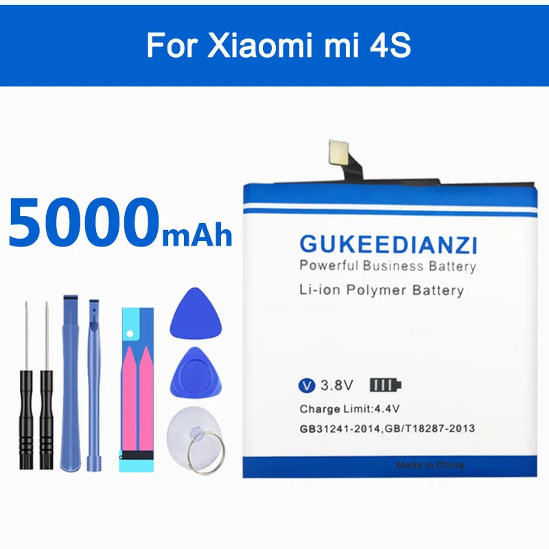 Большой мощный аккумулятор BM38 5000 мАч для Xiaomi mi 4S M4s mi4S большой емкости + бесплатный