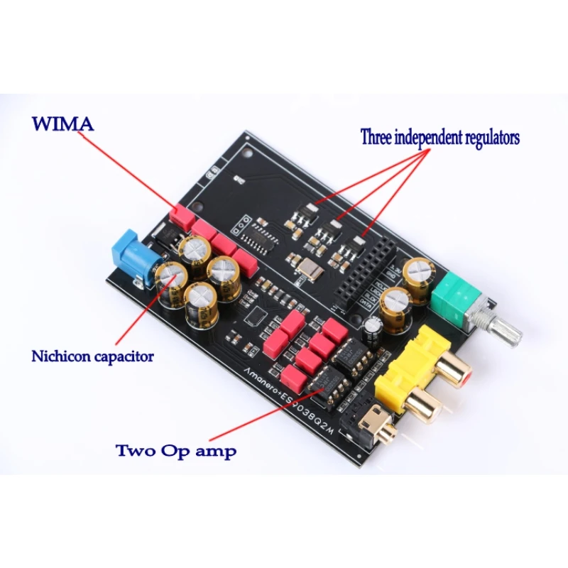 Плата ЦАП ES9038 Q2M цифровой интерфейс USB 32 бит 384k RCA 3 5 мм выход аудио декодер