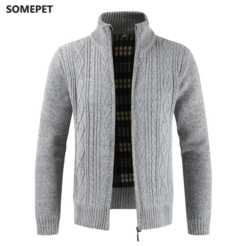 

2020 Autumn Cardigan Men Sweaters Thick Warm Knitted Sweater Mens Jackets Coats Male Clothing Casual Knitwear