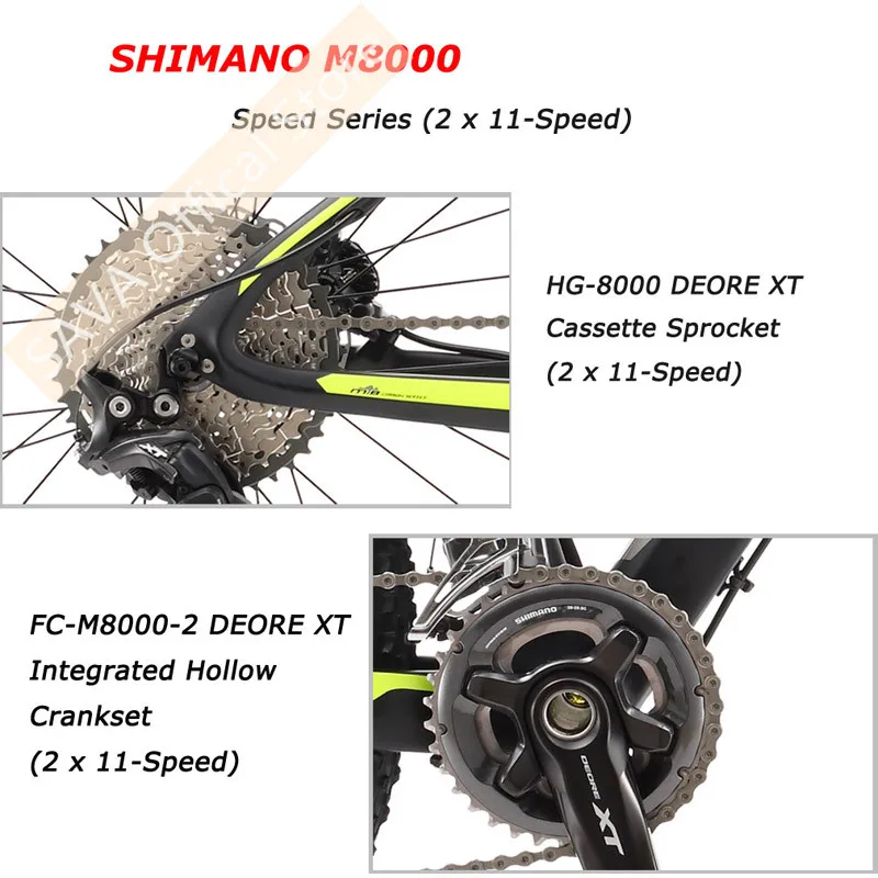SAVA углеродный горный велосипед 27 5/29 дюймов углеродная рама mtb с SHIMANO DEORE XT M8000 22