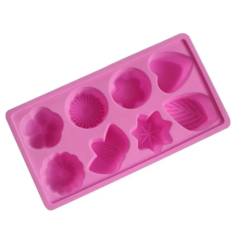 

1pc Flower Shape Cake Mold 8-Cavity Leaf Baking Mold Muffin Silicone Mold For Cake Mold Kitchen Bakeware Accessories