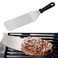 stainless steel steak fried shovel leaky spatula pizza peel spade kitchen tool plastic handle cooking bbq tool non sticky