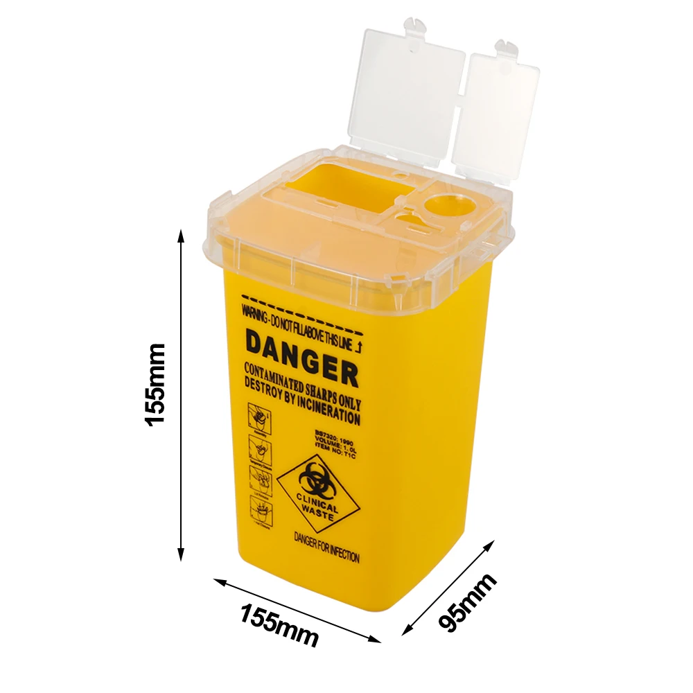 1L татуировки пункционная игла удаление Ёмкость контейнер для хранения острых