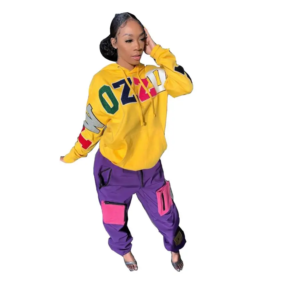 Новинка 2020 модные женские толстовки с радужными буквами Свободные повседневные