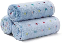atuban pet blankets super soft cute dot pattern pet blanket flannel throw for dog puppy cat dot multi color optional