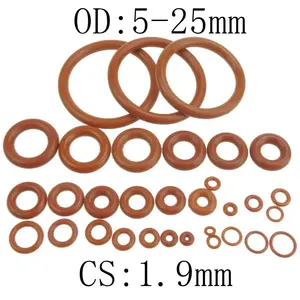 Уплотнительное кольцо из силиконовой резины толщиной 1,9 мм, наружный диаметр 5-25 мм, красное Термостойкое уплотнительное кольцо уплотнительные прокладки