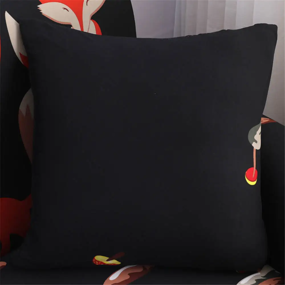 Черный эластичный чехол для дивана в гостиную с цветами мягкие элегантные чехлы