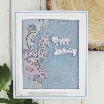 

Hippocampus Flower Border Metal Cutting Dies Stencils for DIY Scrapbooking Decoration Embossing Handcraft Die Cut