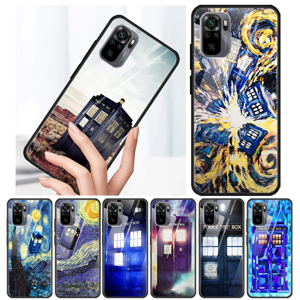 Чехол из закаленного стекла Tardis Box Doctor Who для Xiaomi Redmi Note 10 10S 9 9T 9S 8T 8 9A 9C 8A 7 Pro Max чехол