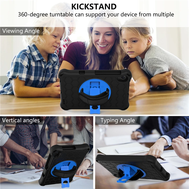 

Kids Stand Cover For Huawei Mediapad M5 Lite 8.0 Inch JDN2-W09 JDN2-AL00 Handle Shoulder Strap EVA Shockproof Tablet Case Coque