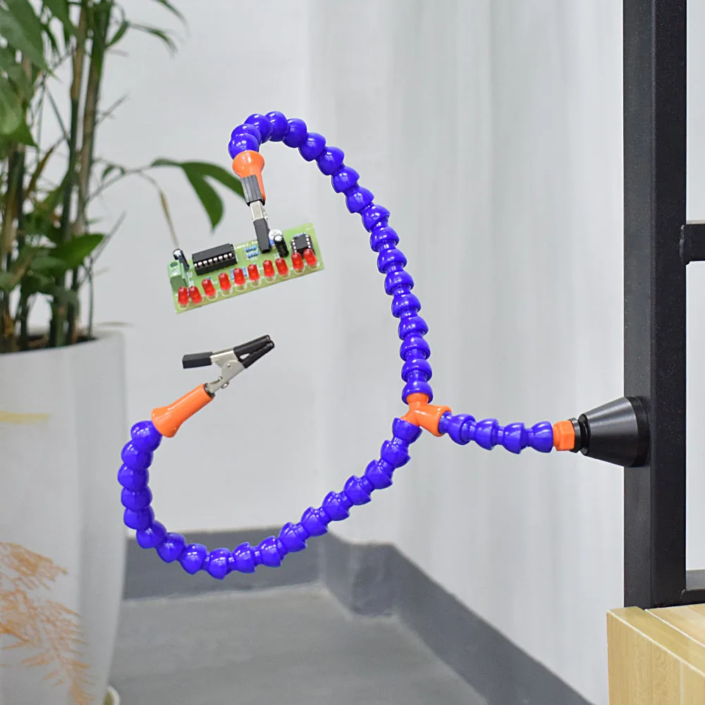 

Soldering Iron Holder Soldering Station For PCB Fixture Helping Hands with Y-connector Magnet base Repair welding Tool