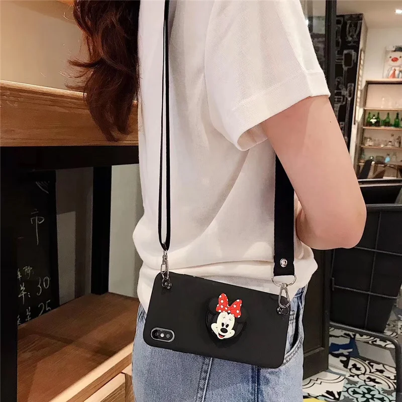 Силиконовый чехол с объемным рисунком Минни для телефона Huawei P40 lite E P30 P20 Pro P10 PLUS P9