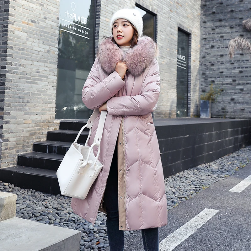 

2021 Fat MM Plus Size Thickened Warm Women's Down Padded Jacket on Both Sides Wear Medium and Long Loose and Thin Padded Jacket