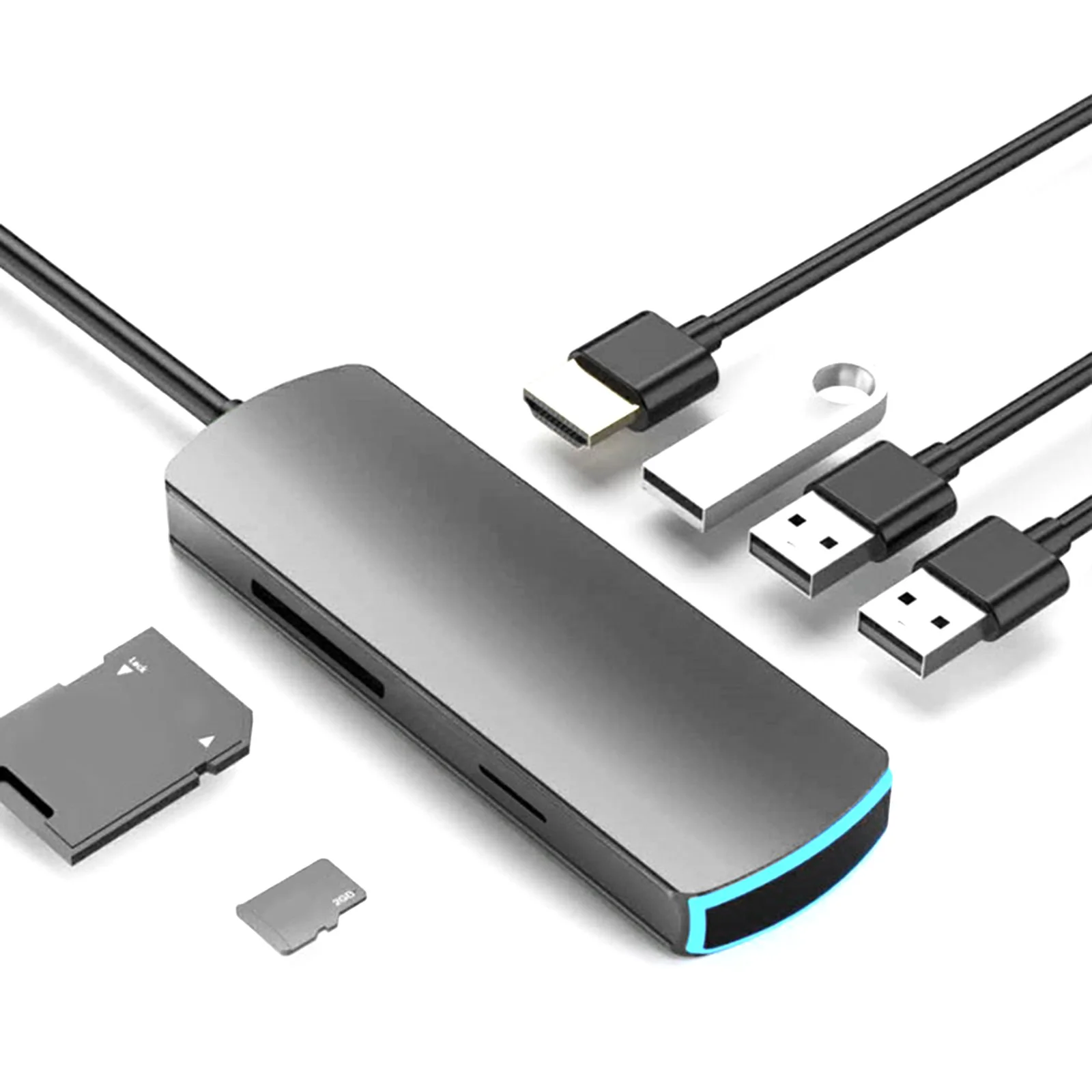 

Разветвитель-концентратор 6-в-1 с разъемами типа C и USB 3,0