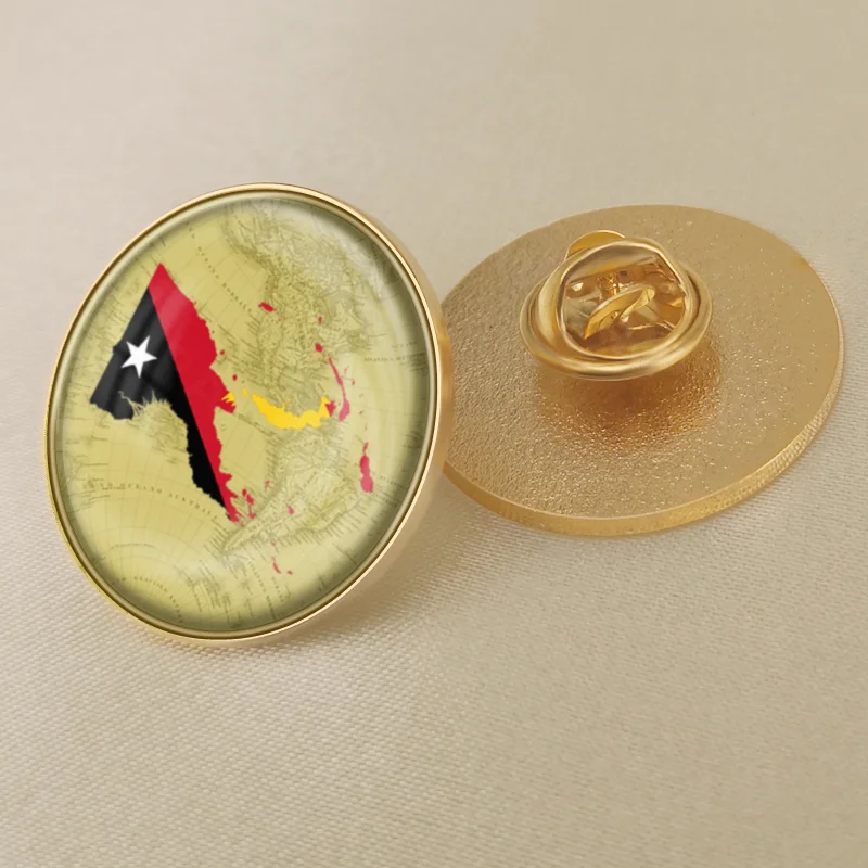 Герб Папуа Новая Гвинея карта флаг Национальная эмблема брошь значки нагрудные