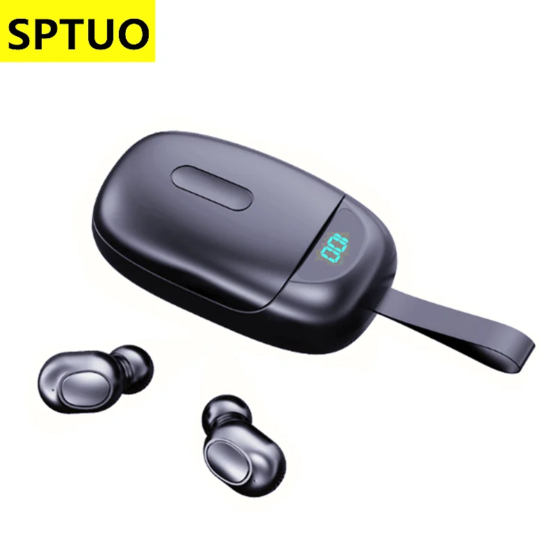 Наушники вкладыши TWS Bluetooth наушники V5.0 Беспроводной 8D стерео музыка