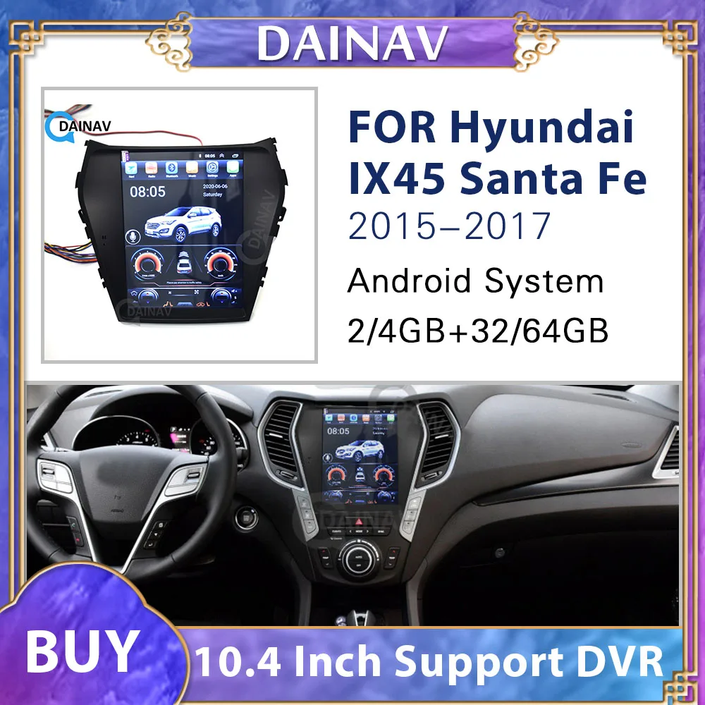 Автомобильный мультимедийный плеер стерео GPS-навигатор для Hyundai IX45 Santa Fe 2015 2016 2017