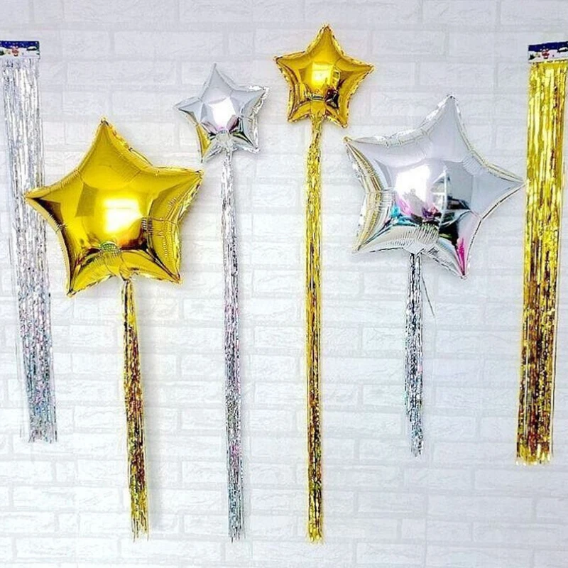 Крутящаяся лента День рождения свадебное украшение фон дождь занавеска блестки