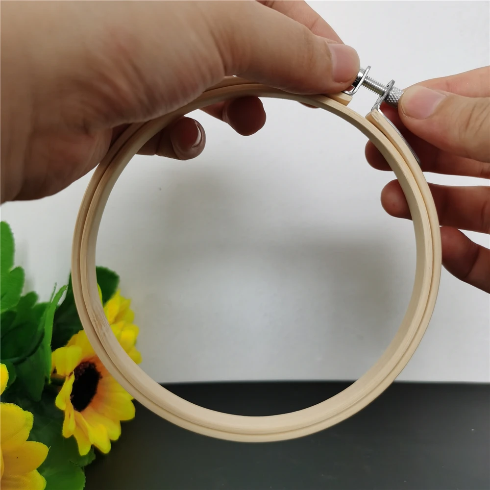 1 шт 10-40 см деревянная рамка обод кольцо пяльцы инструмент Бамбука круг для