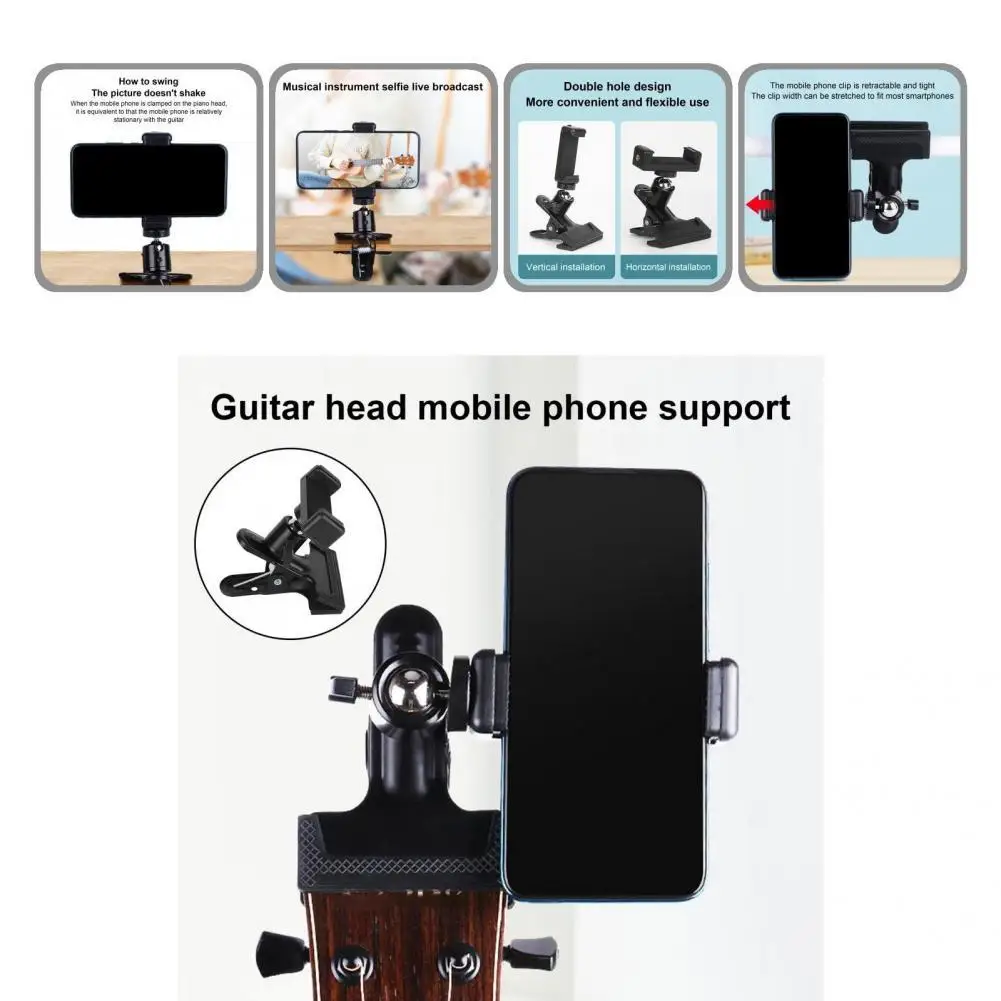 

Rotating Compact Guitar Head Phone Live Broadcast Bracket for Performance