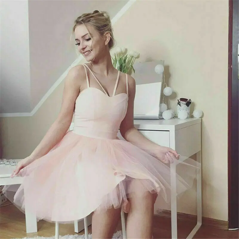 Женское платье модные женские короткие тюлевые платья-пачки с ремешками для
