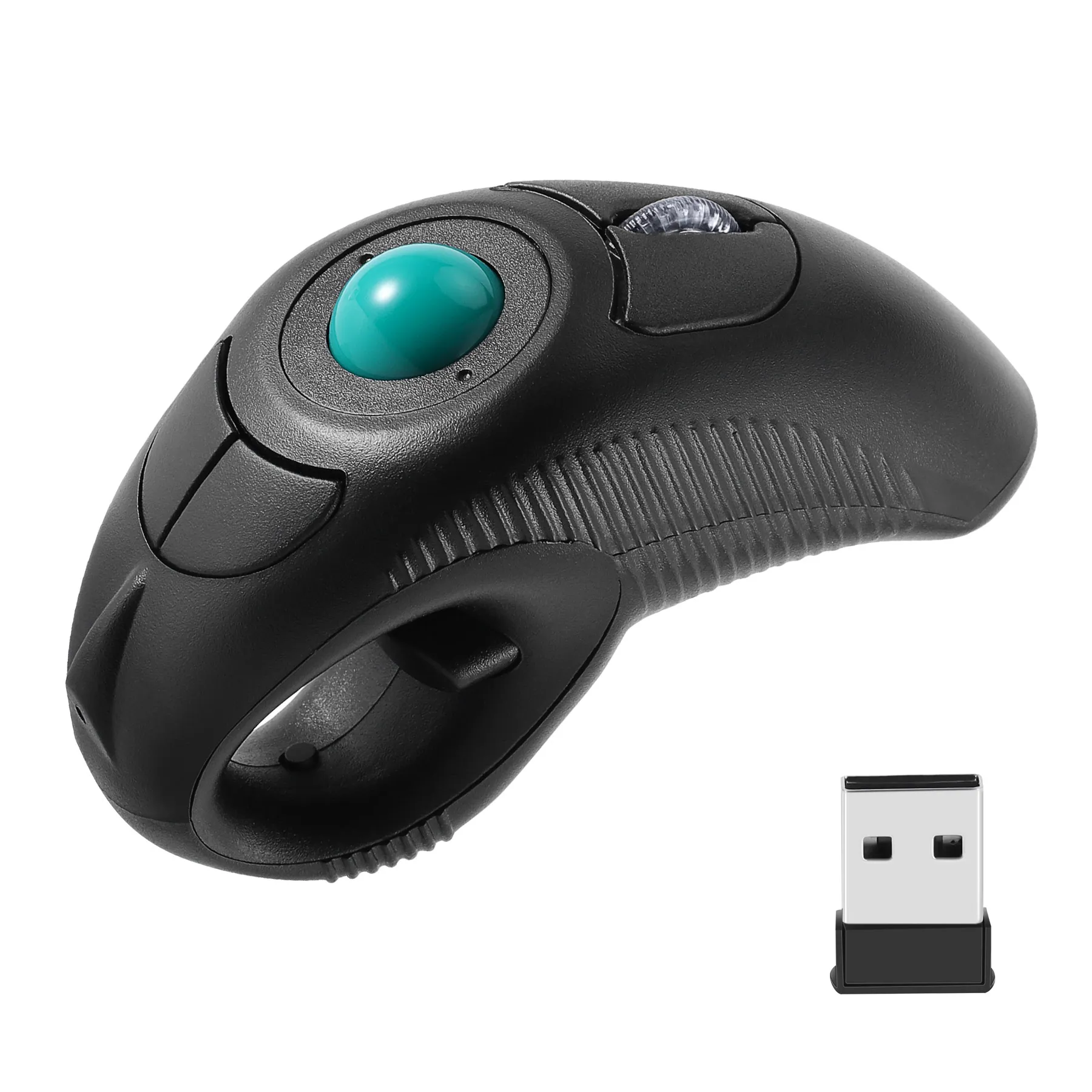Цифровой 2 4 ГГц Беспроводной Trackball Мышь эргономичный дизайн палец с помощью