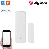 tuya zigbee smart door and window sensor smart life app home alarm automationhome security anti theftalexa google home