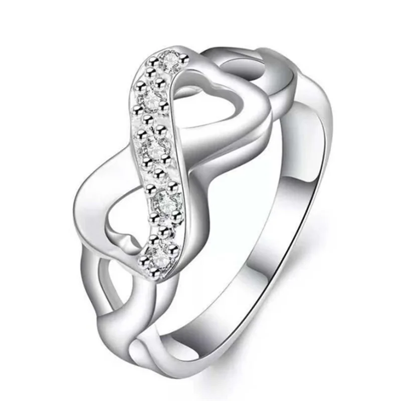 

Mifeiya Hot Sale Mixed Style Female Hollow Infinity Limitless "8" Number Black Water Drop Crystal Ring for Women Wedding Jewelry