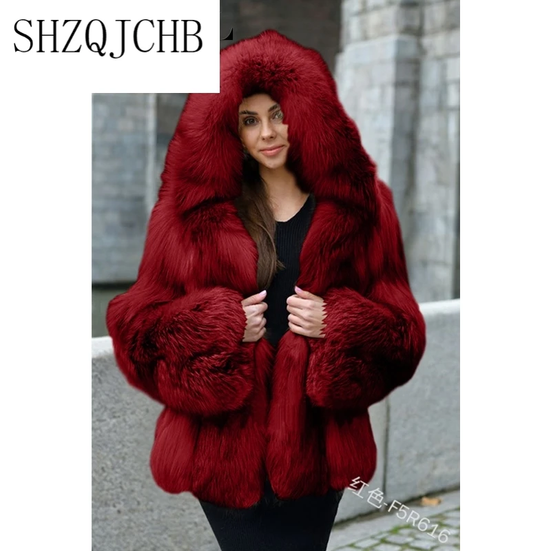 

JCHB Women's Fashion Thickening Faux Fur Big Hooded Long Parka Coat Overcoat Winter Keep Warm Peacoat Jacket