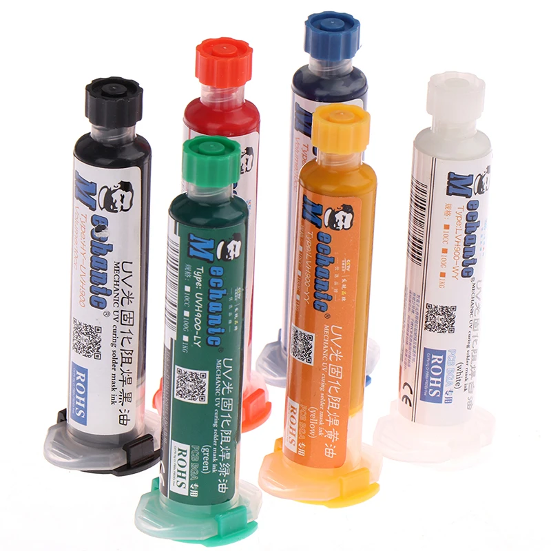 УФ-отверждение припоя устойчивое к пайке зеленое/черное/красное/желтое/Белое