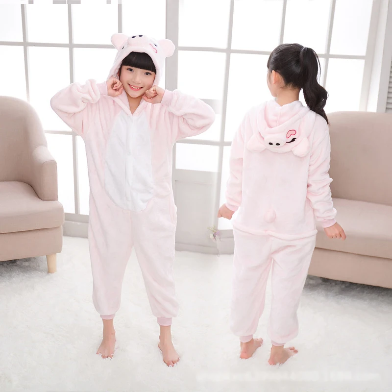 Kigurumi Onesie/Детские пижамы с единорогом для детей, одеяло с рисунками животных, детские пижамы, зимний костюм для мальчиков и девочек, Licorne Jumspuit