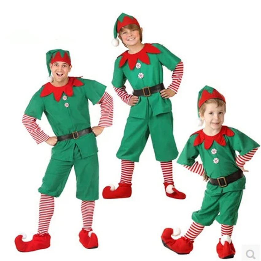 

2022 Christmas Family Matching Costumes Parent-Child Outfit Mother Daughter Father Son New Year Carnival Party Cosplay Clothing