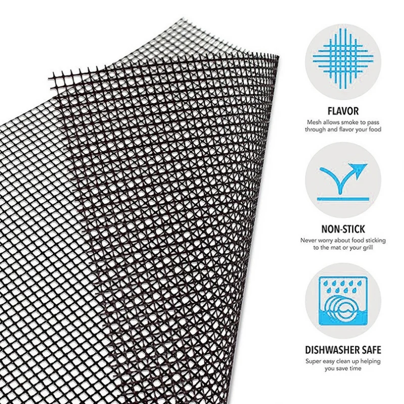 BBQ Grill Mat Reusable Barbecue Mesh Non-stick Kitchen Cooking Smoker Pad Liner Accessories | Дом и сад