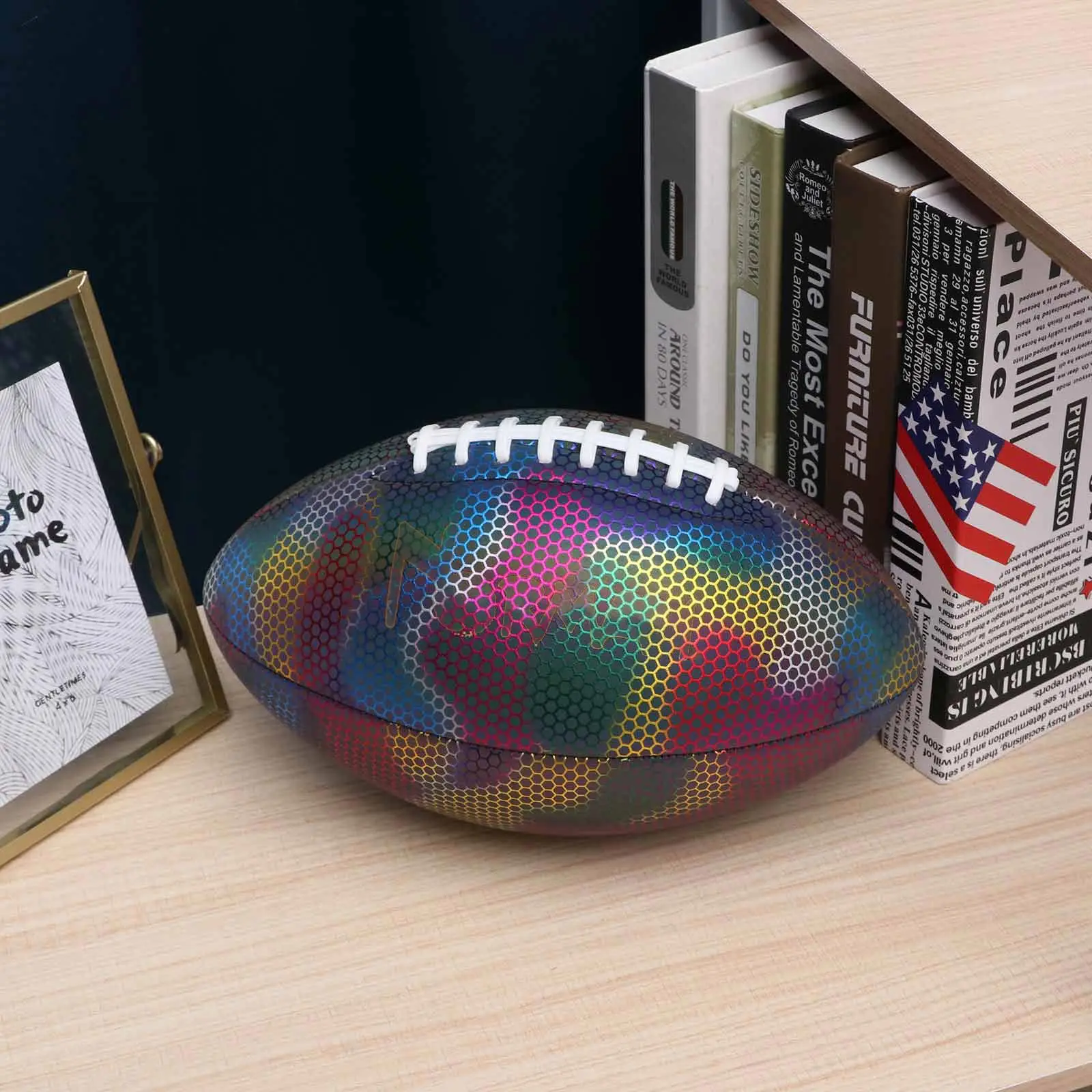 

Glowing Training Ball Training Ball Reflective Rugby Outdoor Luminous Wear-Resistant Night PU American Standard Game
