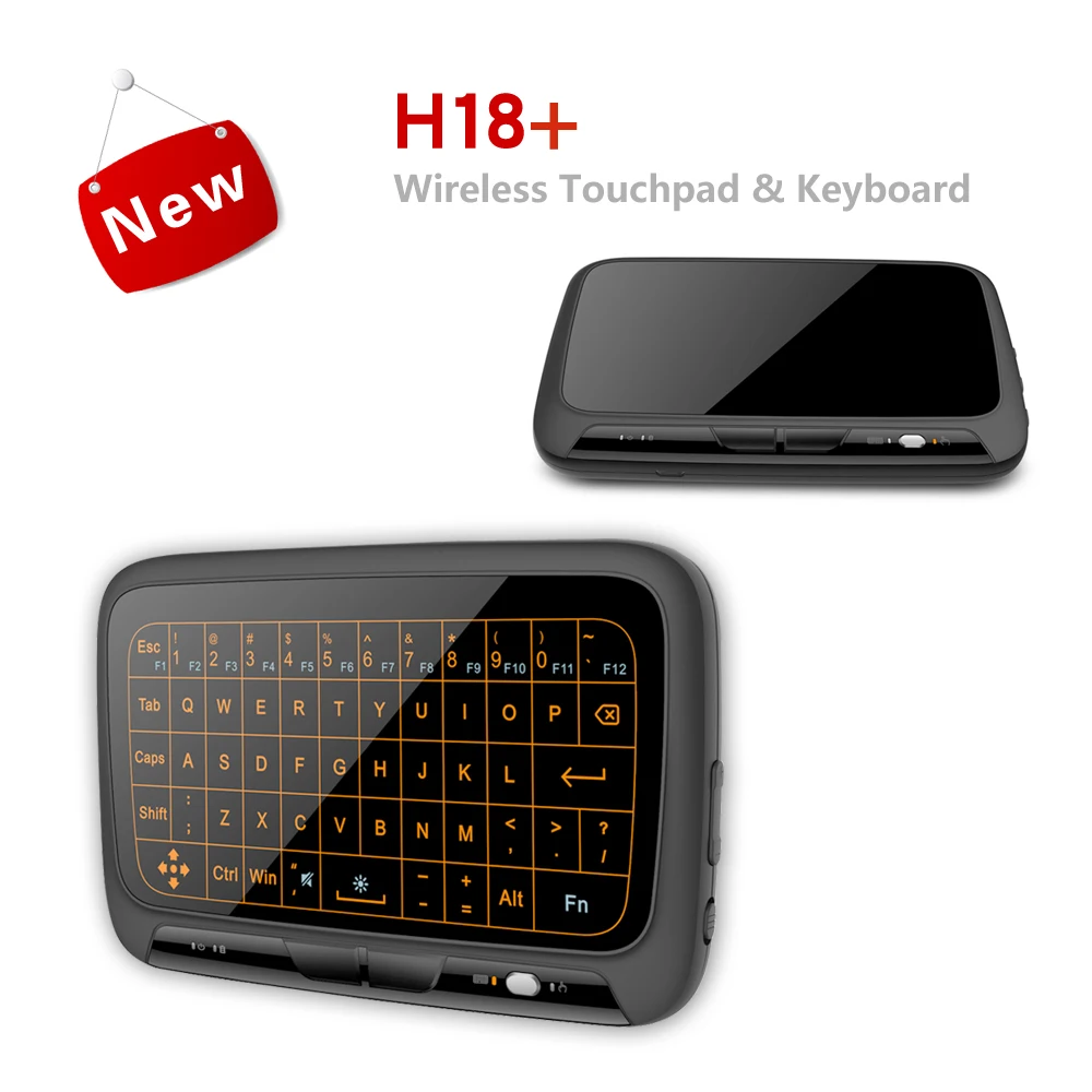 Беспроводная мини-клавиатура H18 + Air Mouse с сенсорным экраном 2 4 ГГц QWERTY клавиатура