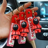 fashion new cartoon soft plastic pvc squid key chain car bag pendant personalized key chain jewelry wholesale