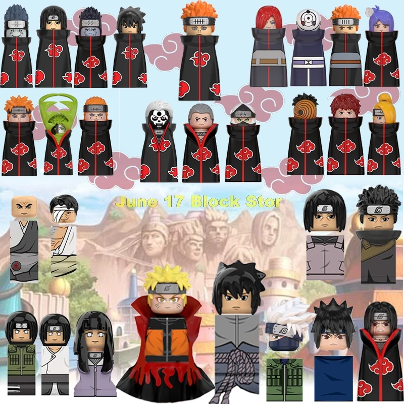 WM блоки аниме Narutoshippuden Sasuke Pain Rikudo Akatsuki Аниме Фигурка голова Кирпичи подарок