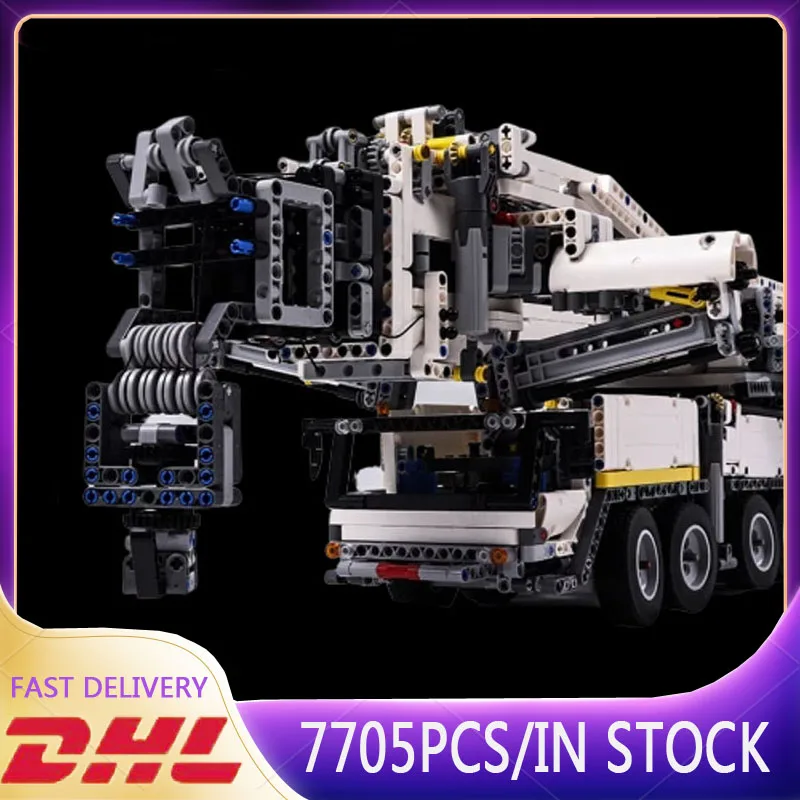 Новинка LePinstyle 7705 шт. мощный мобильный кран LTM11200 RC либхер моторная техника наборы